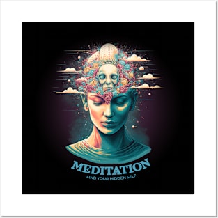 Meditation - find your hidden self Posters and Art